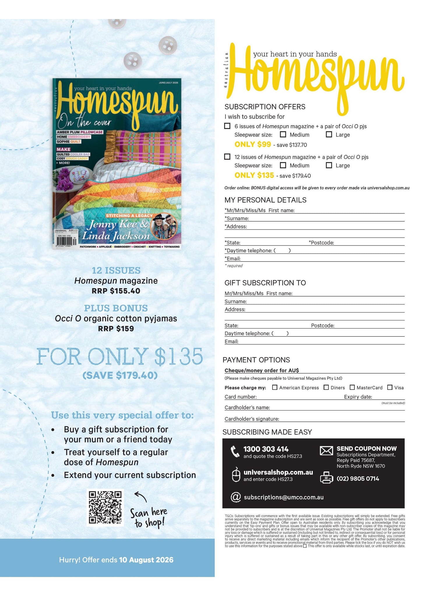 Australian Homespun – June/July 2026 Magazine Digital