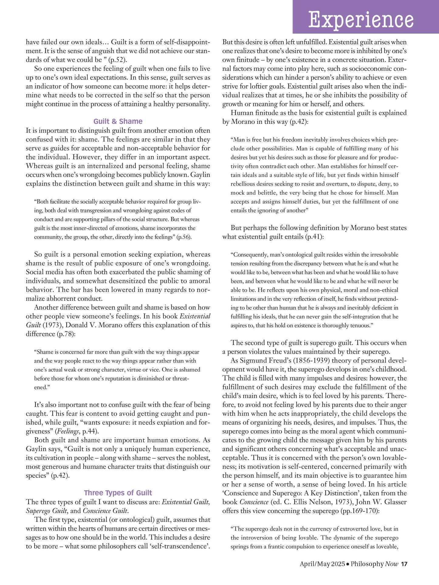 Philosophy Now – April/May 2025 Magazine Digital