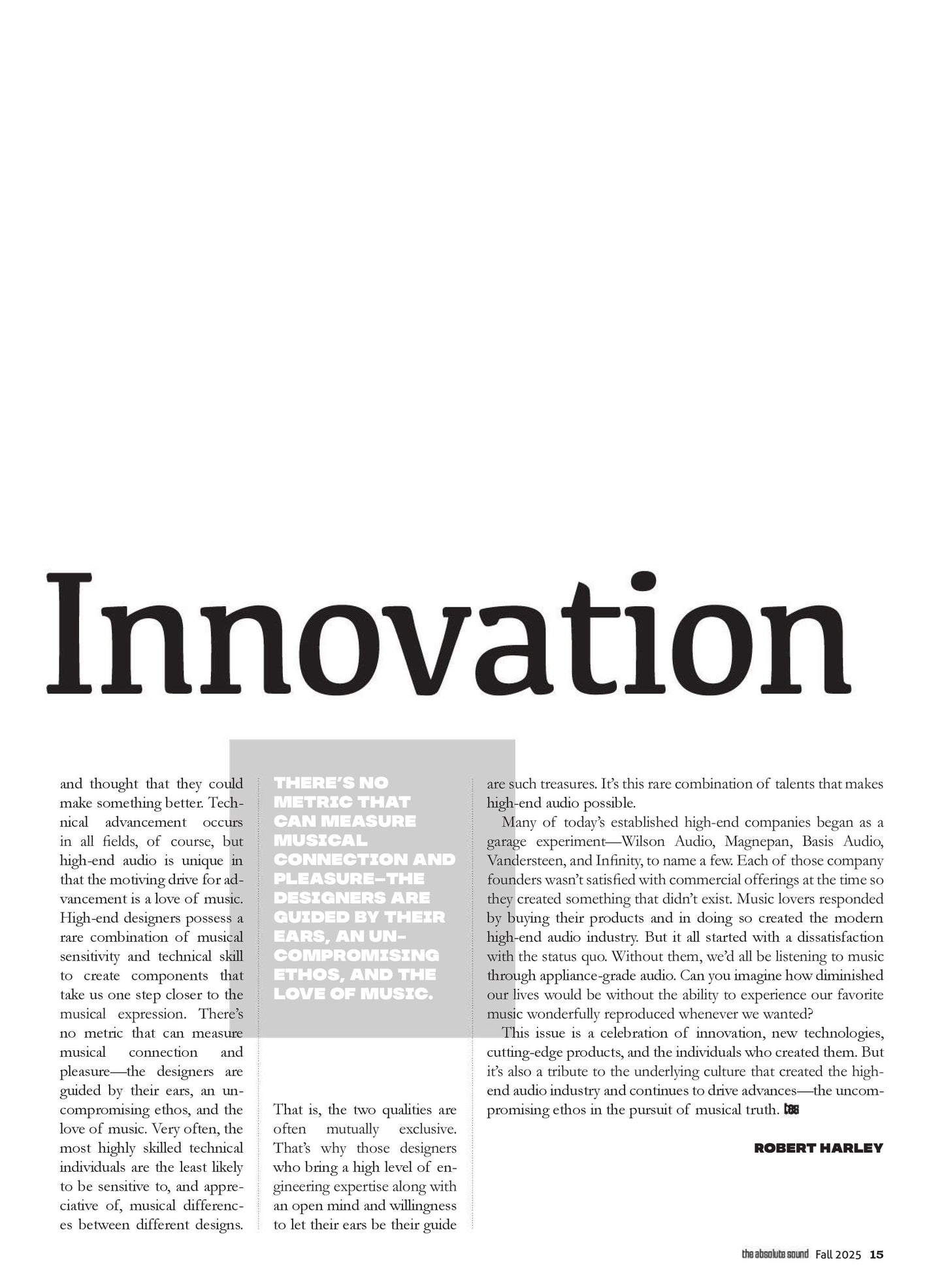 The Absolute Sound – Fall 2025 Magazine Digital