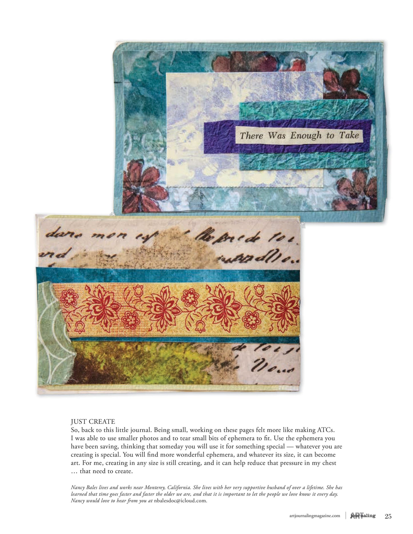 Art Journaling – January/February/March 2025 Magazine Digital