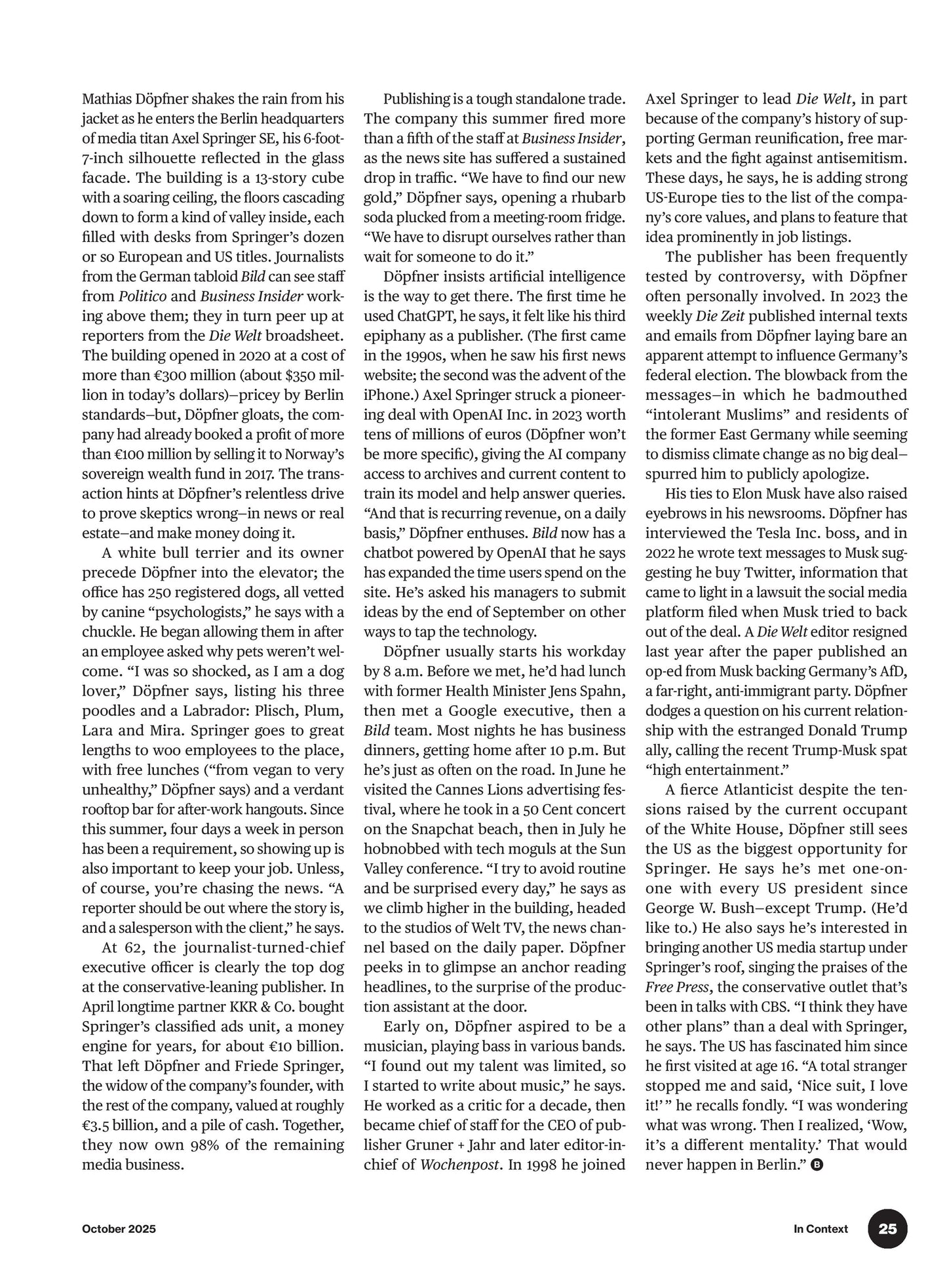 Bloomberg Businessweek USA – October 2025 Magazine Digital