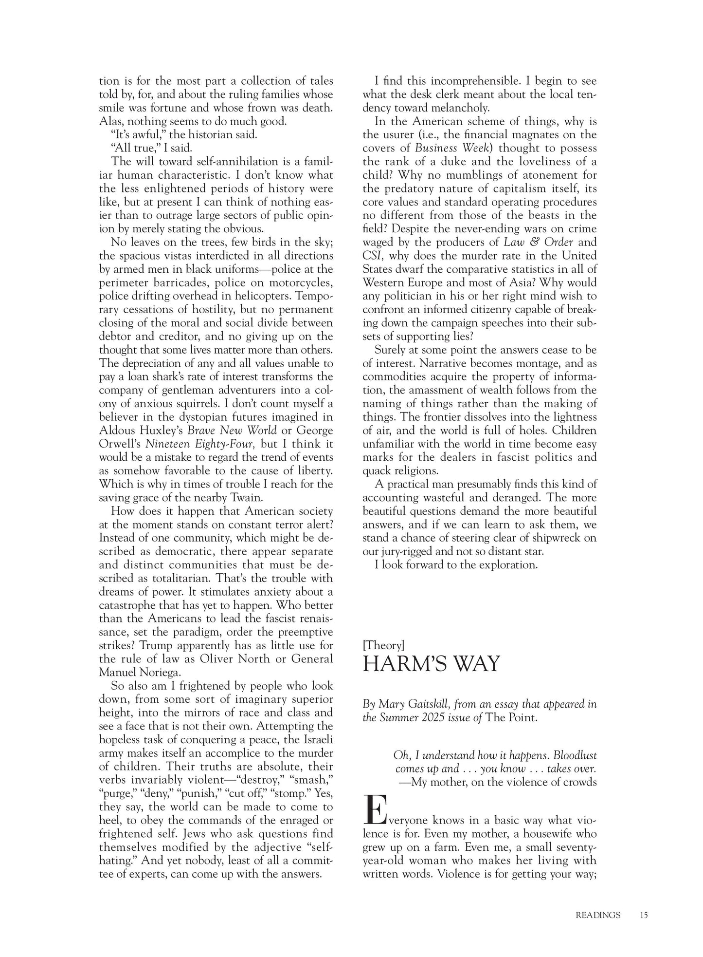 Harper’s Magazine – November 2025 Magazine Digital