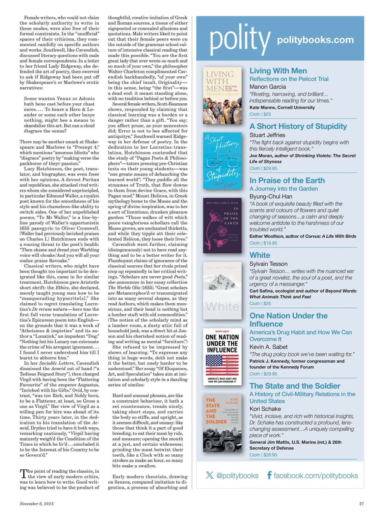 The New York Review of Books – November 6, 2025 Magazine Digital