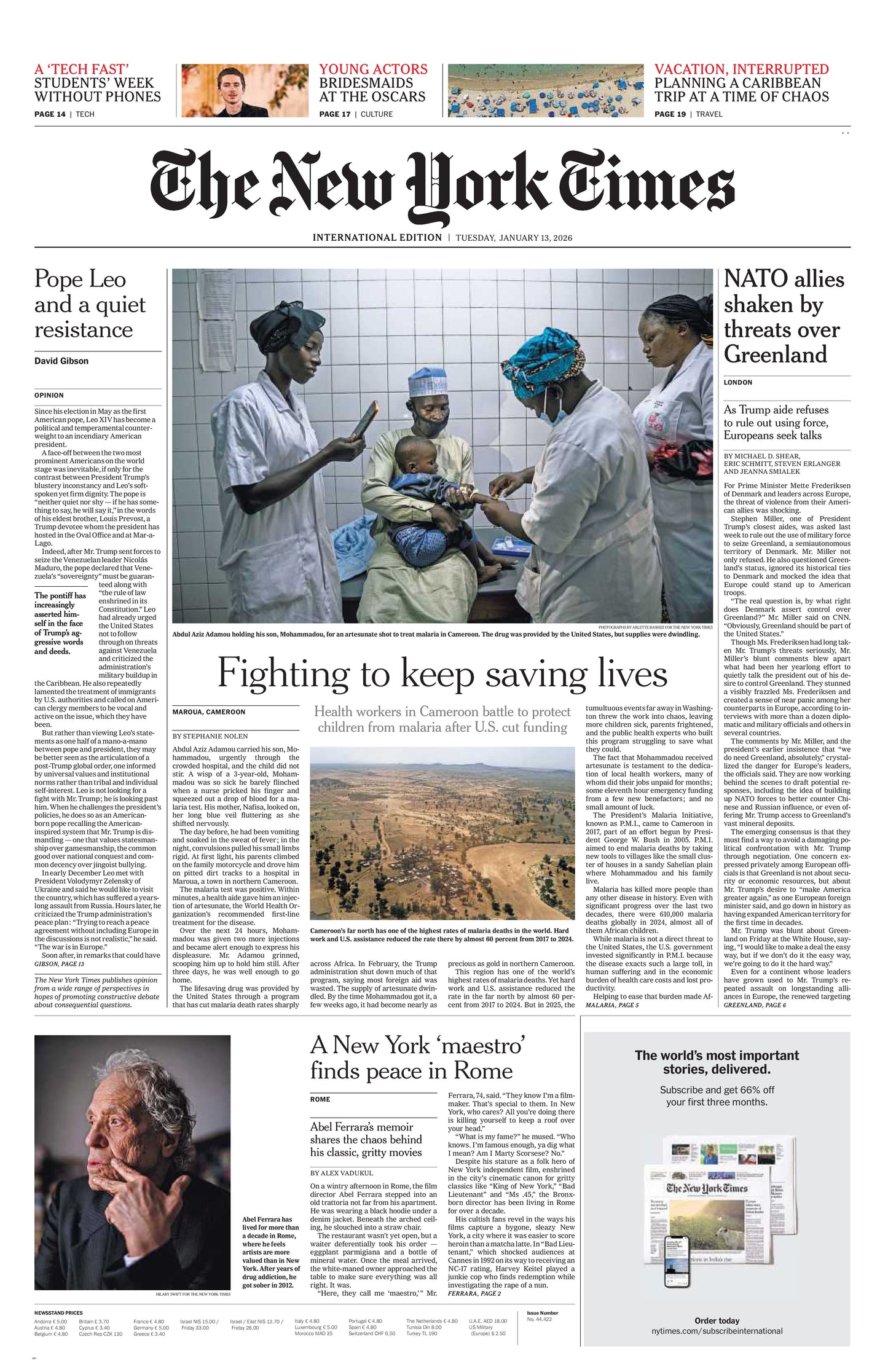 The New York Times International – 13 January 2026